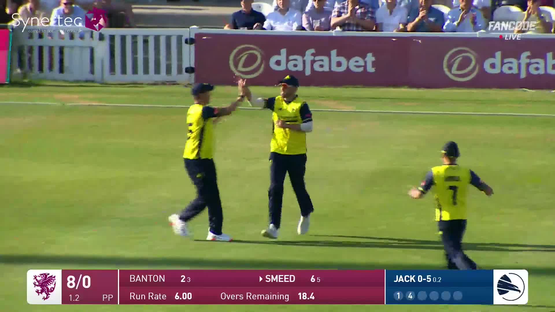Wicket! Joe Weatherley Takes A Sharp Catch, Tom Banton Walks Back