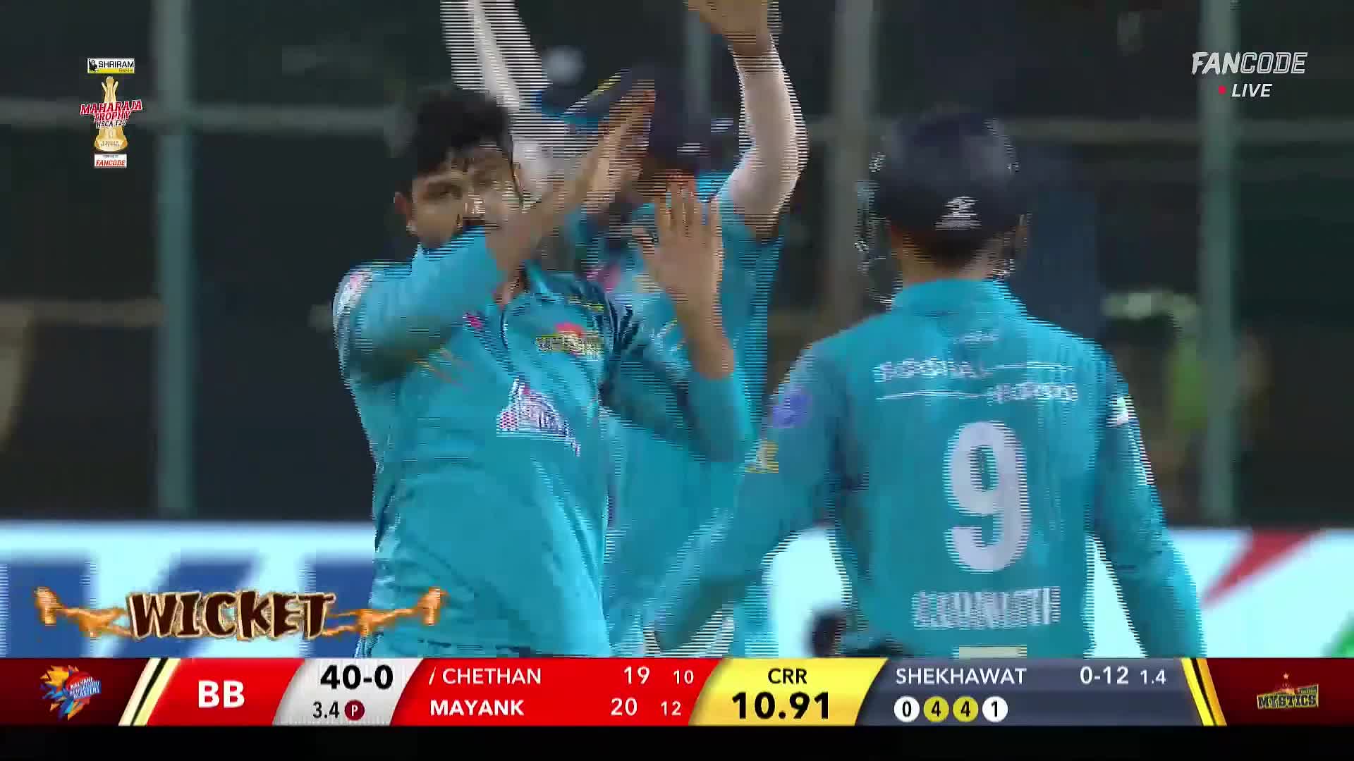 Wicket! LR Chethan Lofts It Half-Heartedly And Mohith Takes An Easy Catch