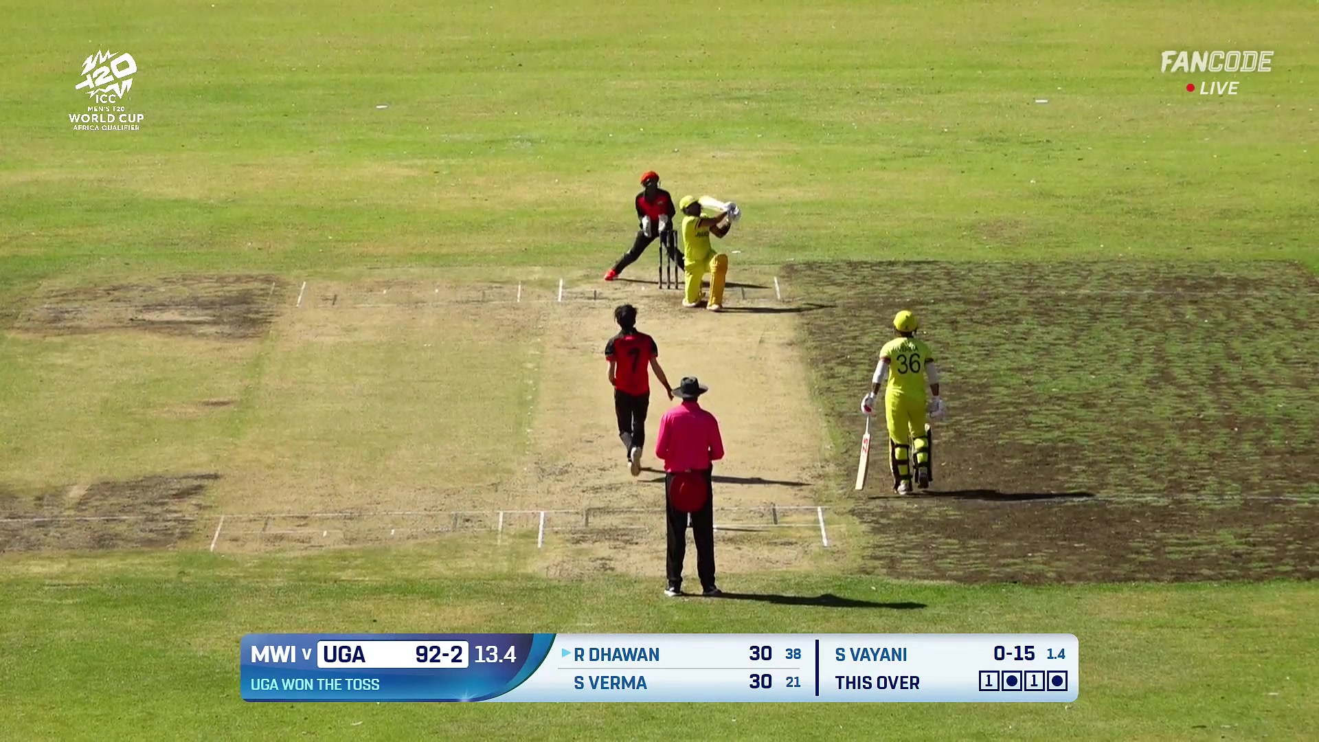 Six! Raghav Dhawan Hammers The Ball Over Mid Wicket For A Stunning Maximum