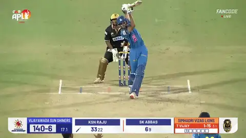 Snk Raju 37 Six! Narasimha Raju Takes The Aerial Route And Carves It Over Long-On