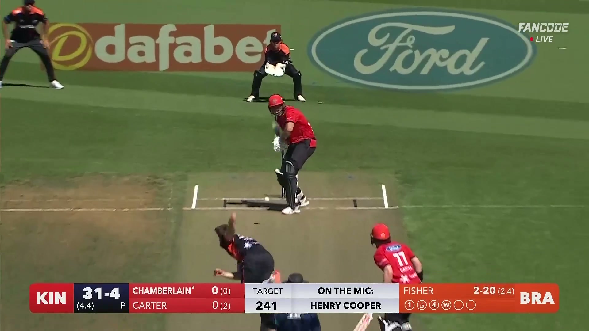 poster url for Wicket! Harry Chamberlain Departs For Duck As Fisher Finds Inside Edge