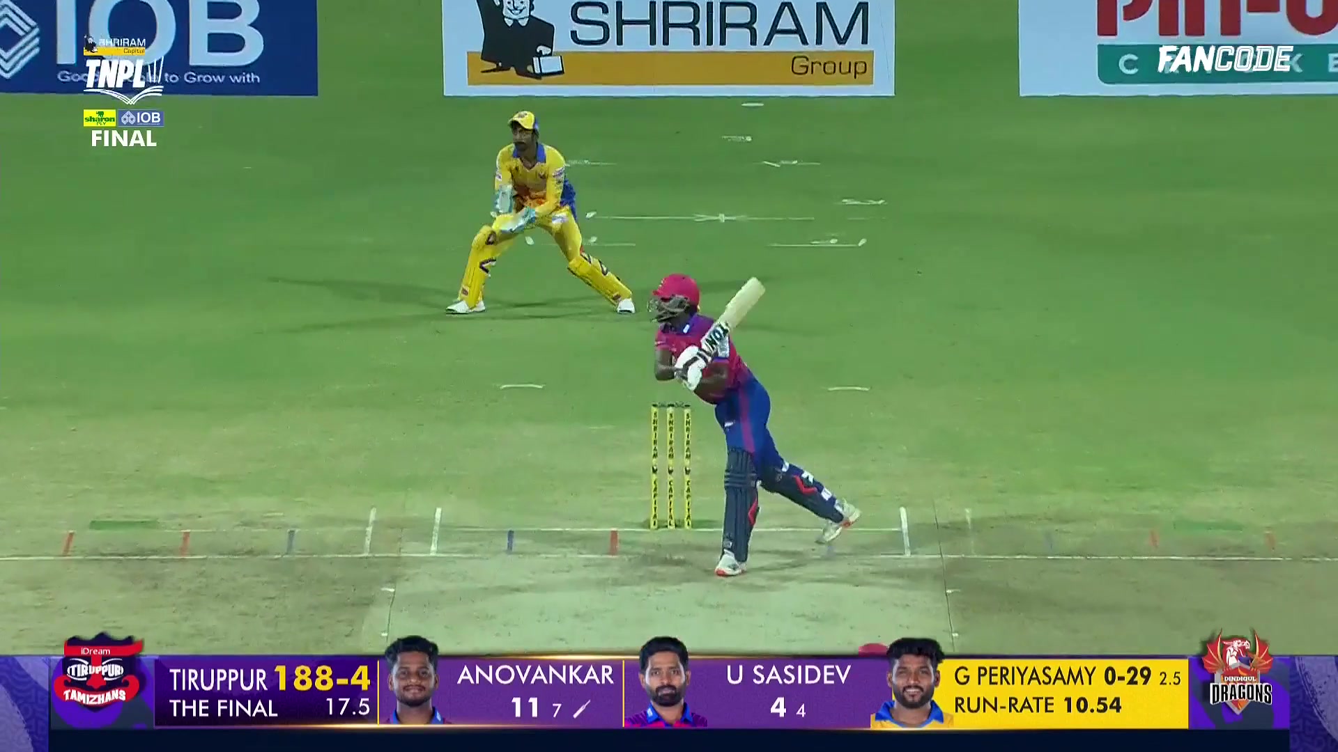 Six! V Anovankar Hits It Over Deep Point Fielder For A Maximum
