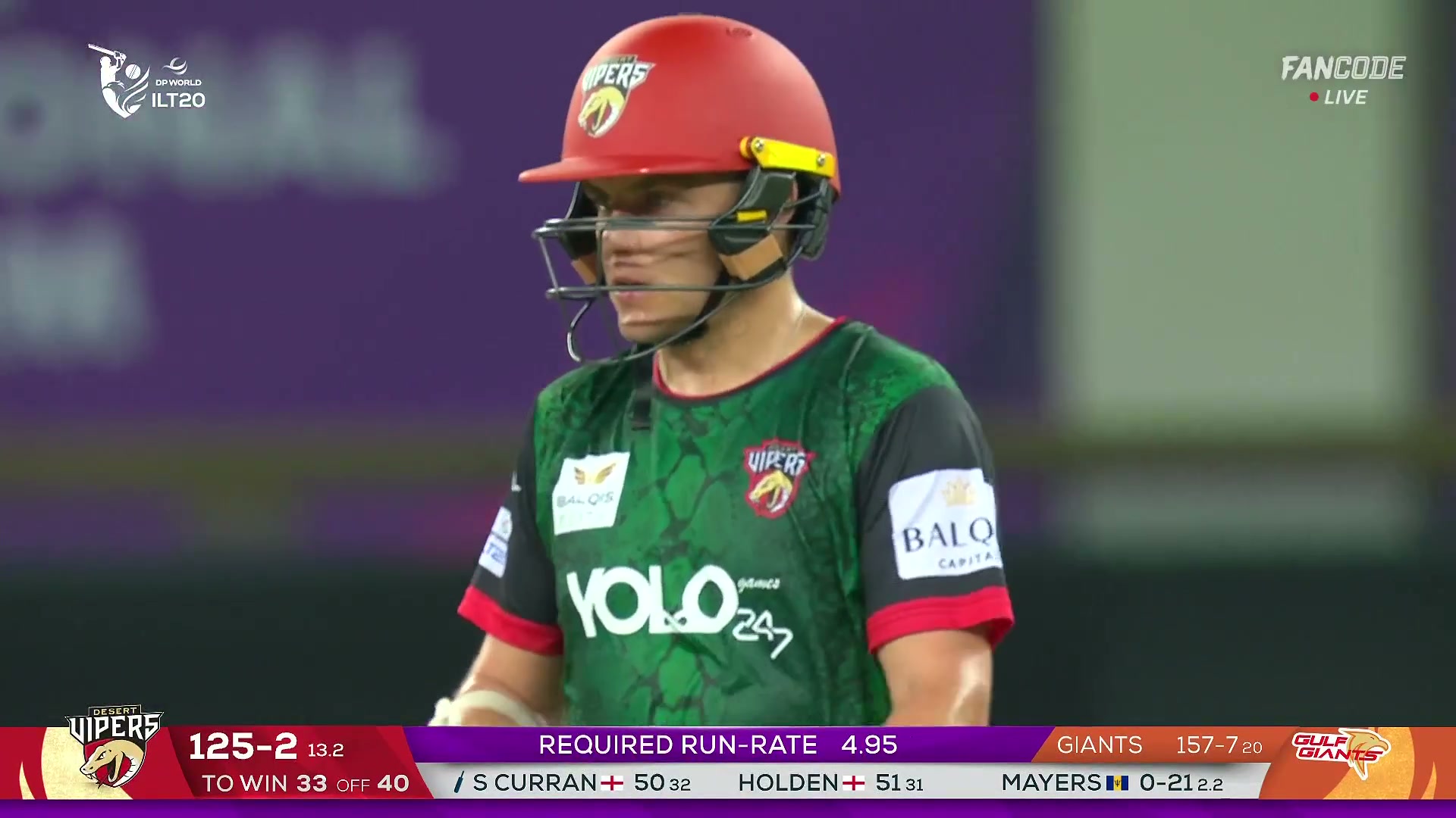 poster url for Fifty! Sam Curran Brings Up A Steady Half Century With An Excellent Boundary