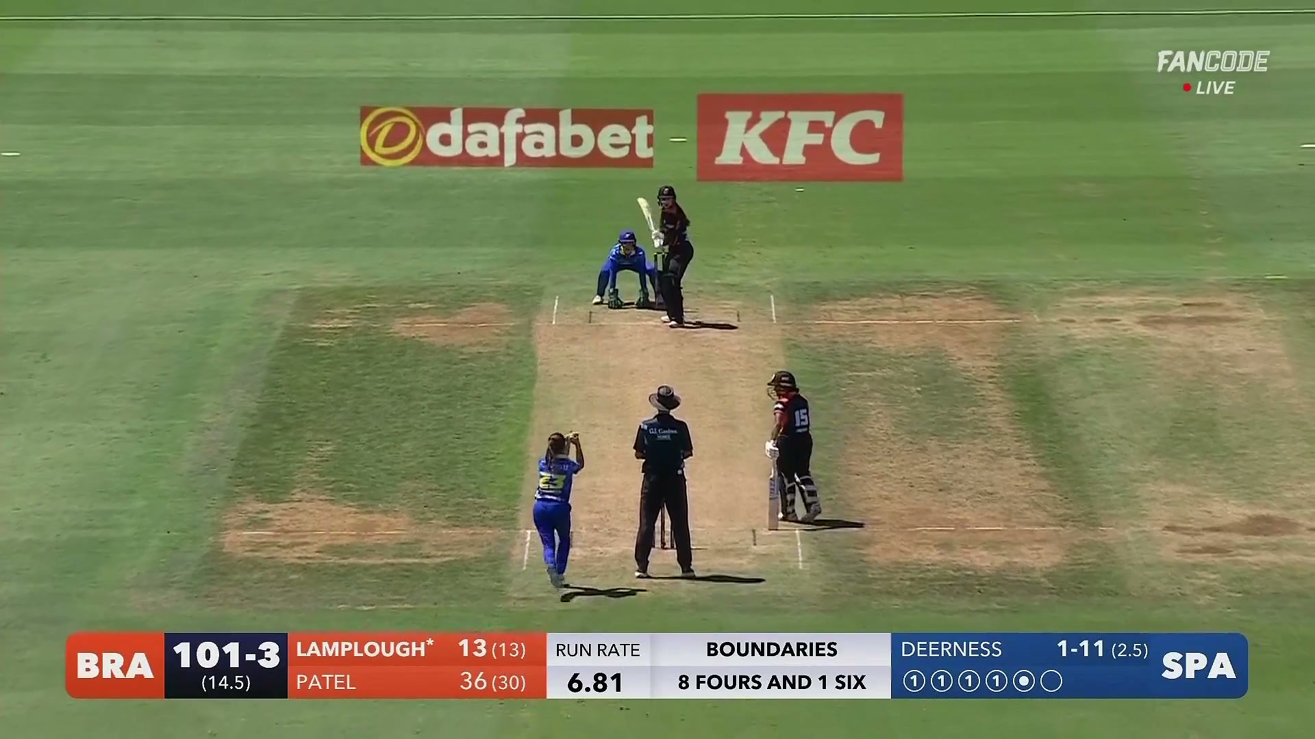 poster url for Four! Marina Lamplough Threads Square Leg For A Boundary