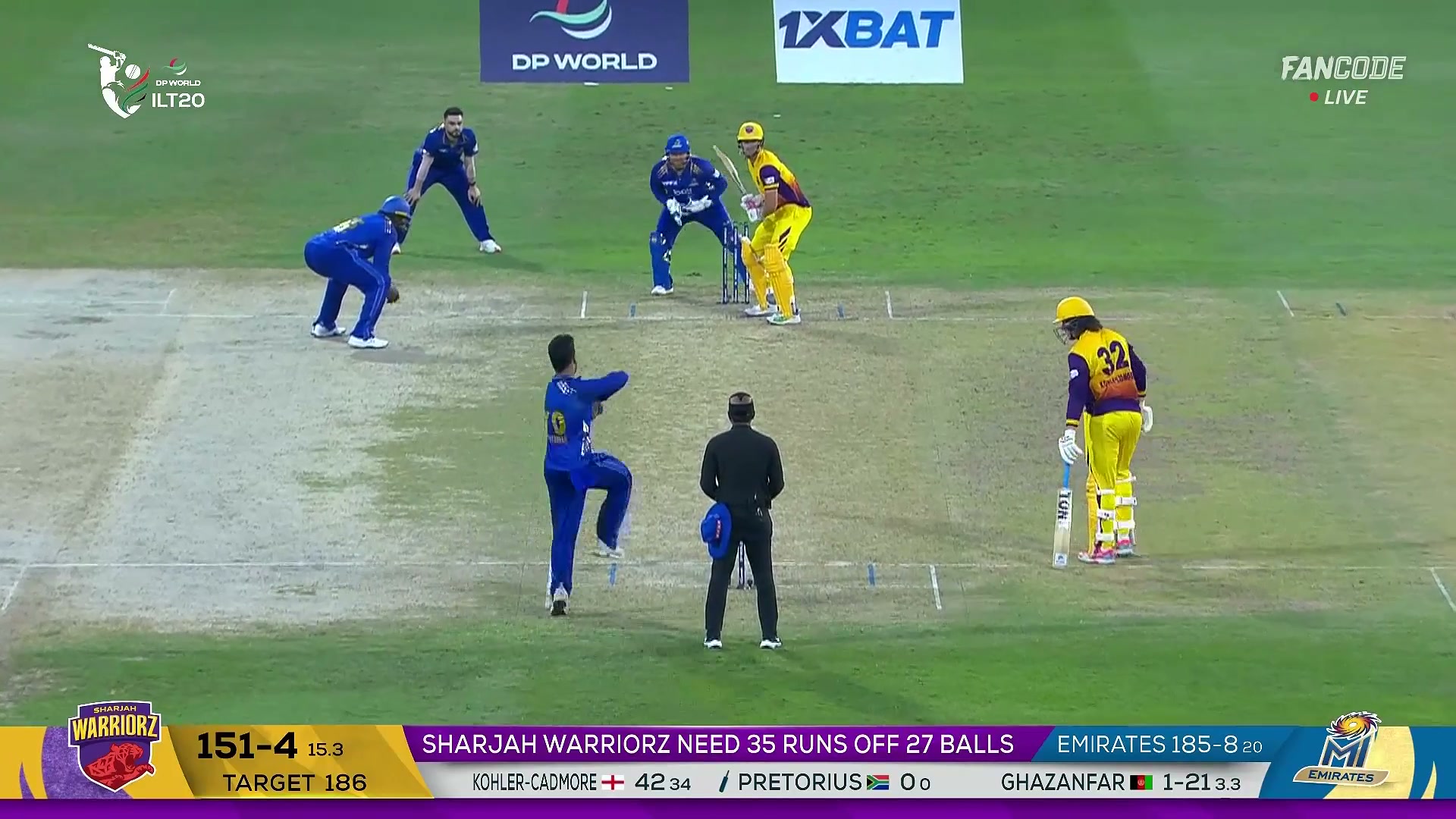 poster url for Wicket! Gone Through Dwaine Pretorius's Defense, AM Ghazanfar Strikes