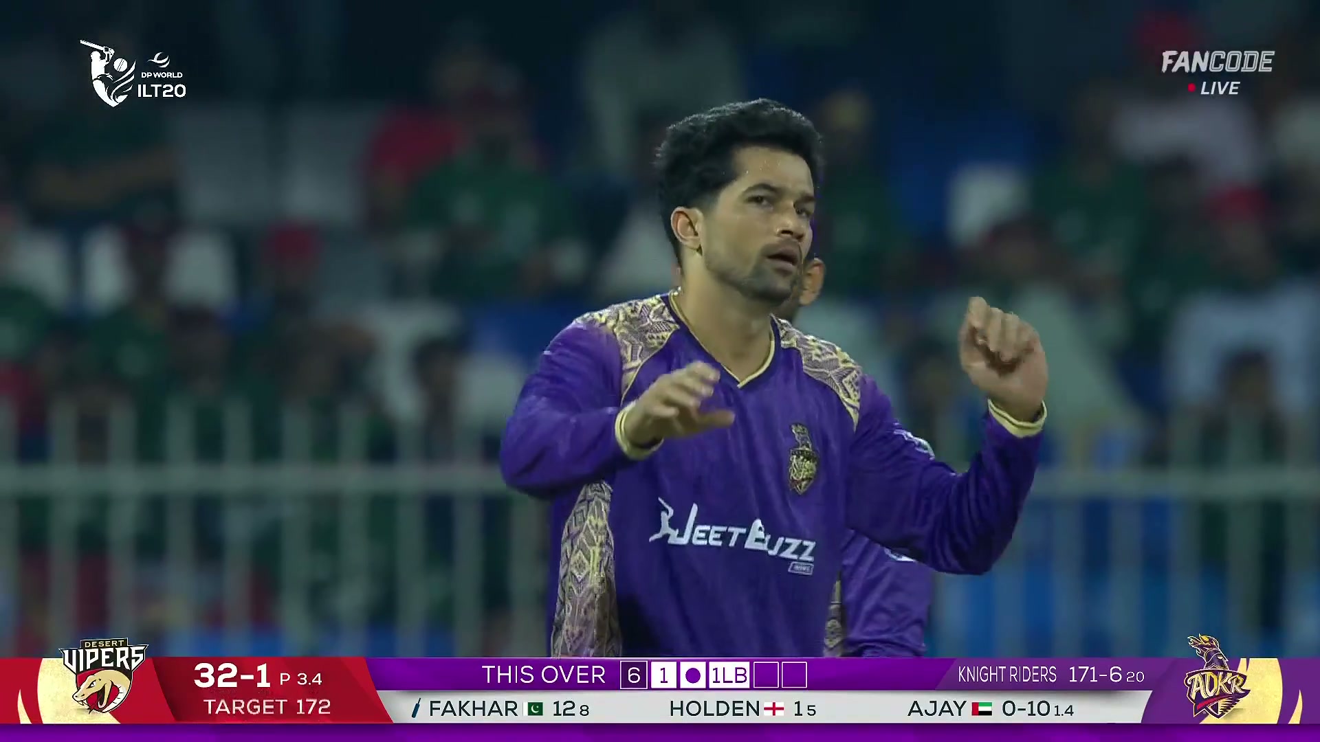 poster url for Wicket! Fakhar Zaman Departs Early, Caught Cleanly By Alex Hales At Mid-On