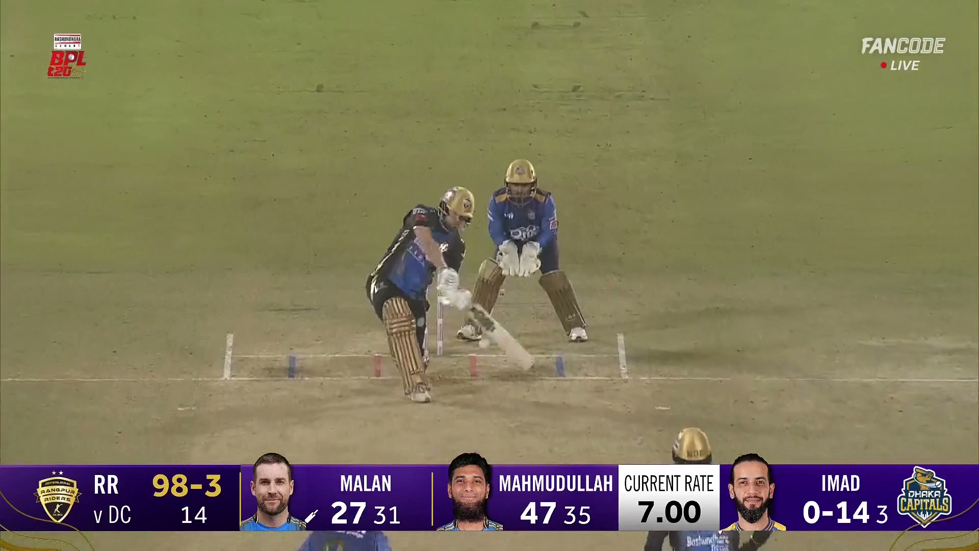 poster url for Six! Dawid Malan Slog Sweeps On One Knee For A Maximum