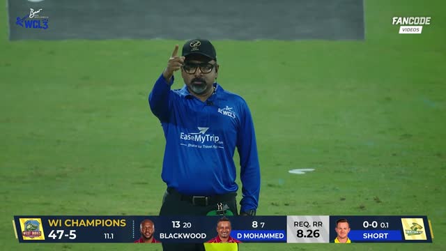 Wicket! D'Arcy Short Traps Mohammed LBW