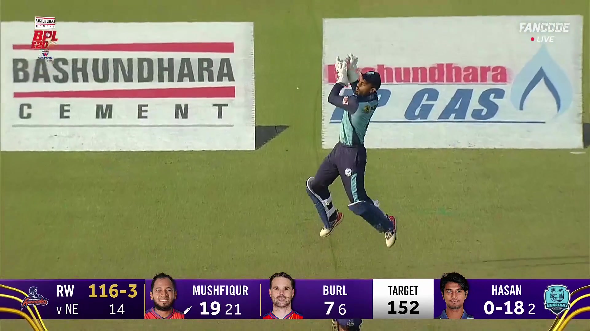 poster url for Wicket! Mushfiqur Rahim Gets A Thin Edge And Settles Into The Gloves Of Mahidul Islam Ankon