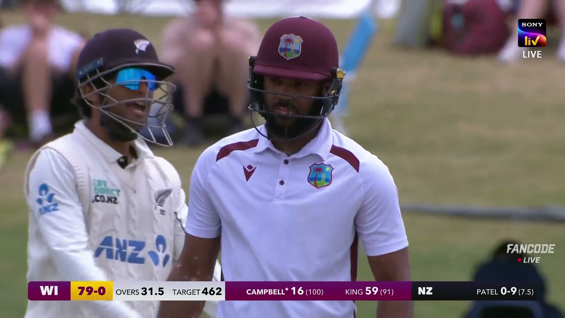 poster url for Four! Floated Up And Campbell Muscles It Over Mid-Off For A Boundary