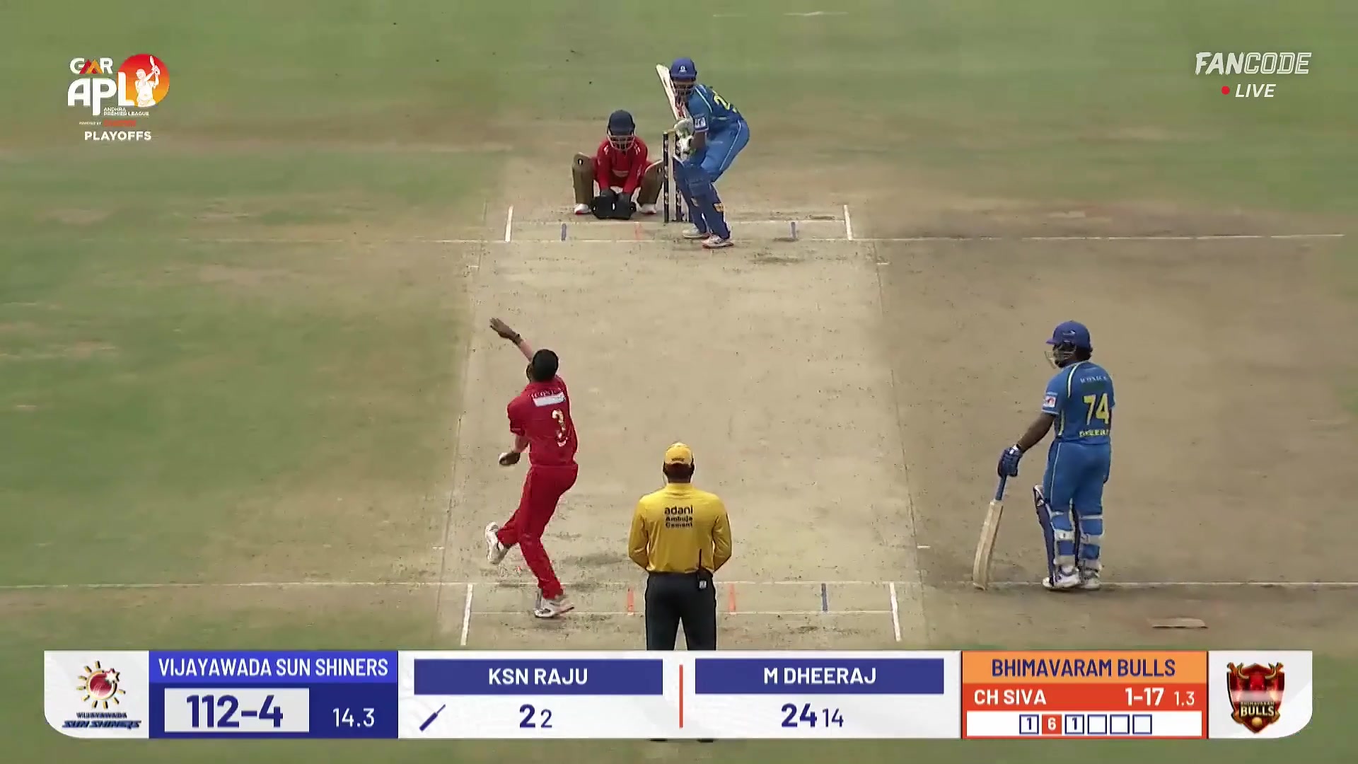 Wicket! Lightning Stumping From Krevanth Reddy, KSN Raju Departs