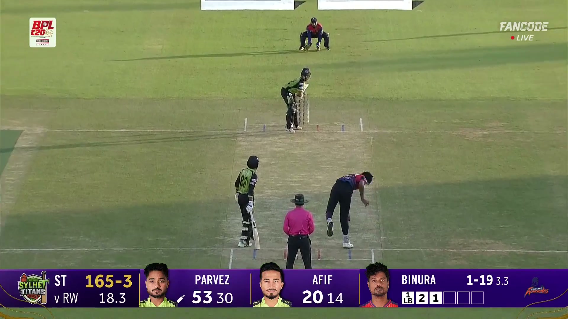 poster url for Six! Parvez Hossain Emon Smokes A Low Full Toss Straight Over The Bowler