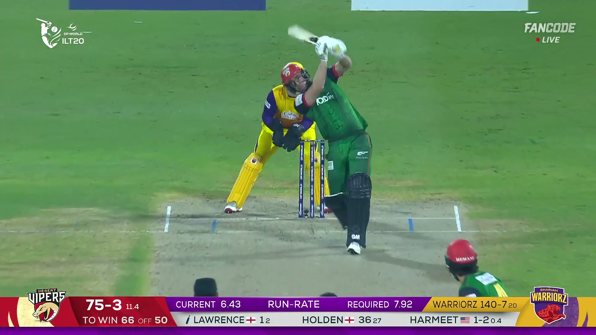 poster url for Six! Dan Lawrence Belts It Into The Stands For A Maximum