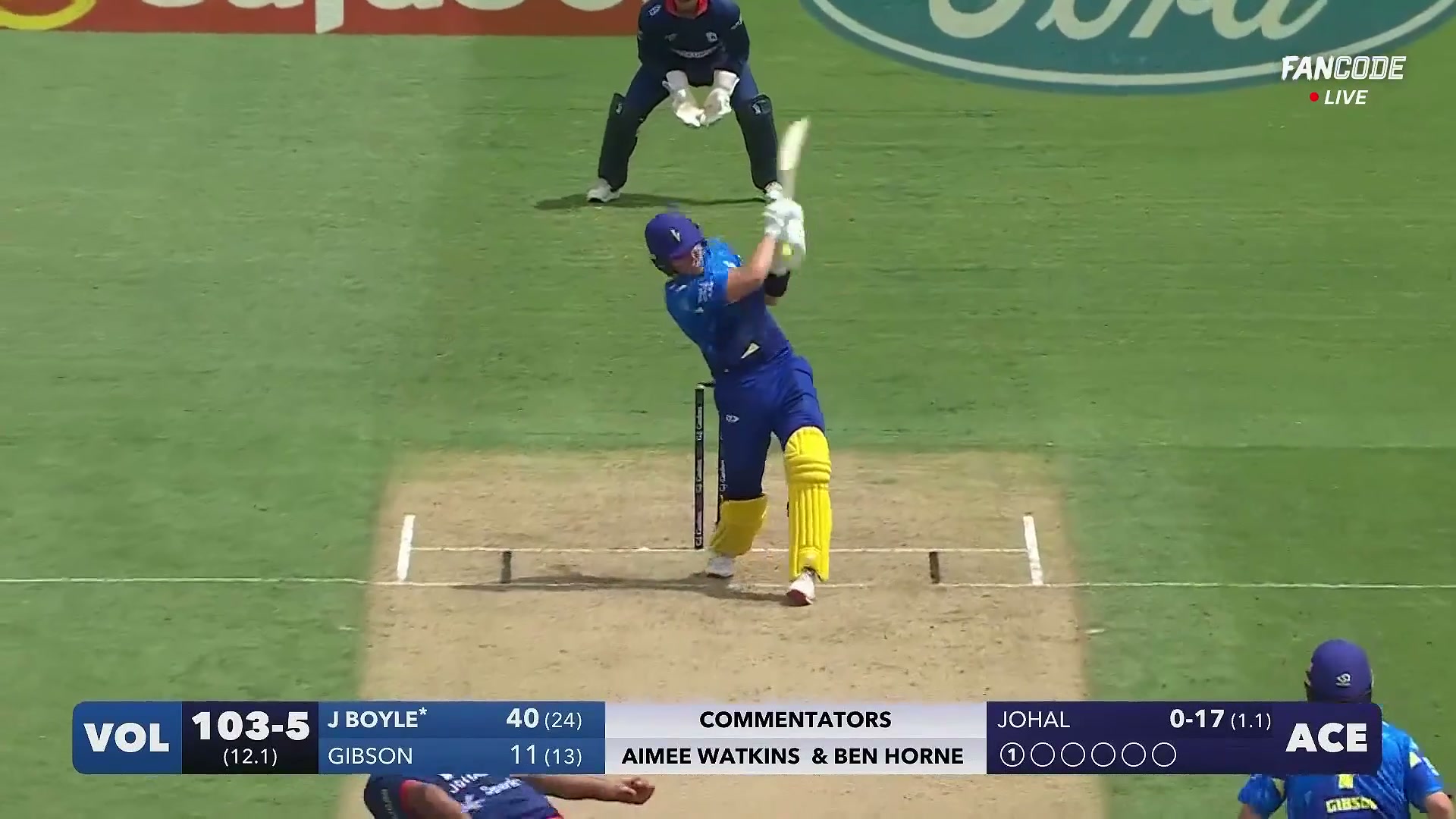 poster url for Wicket! Jack Boyle Miscued Hit Lands Into D Phillips Hands