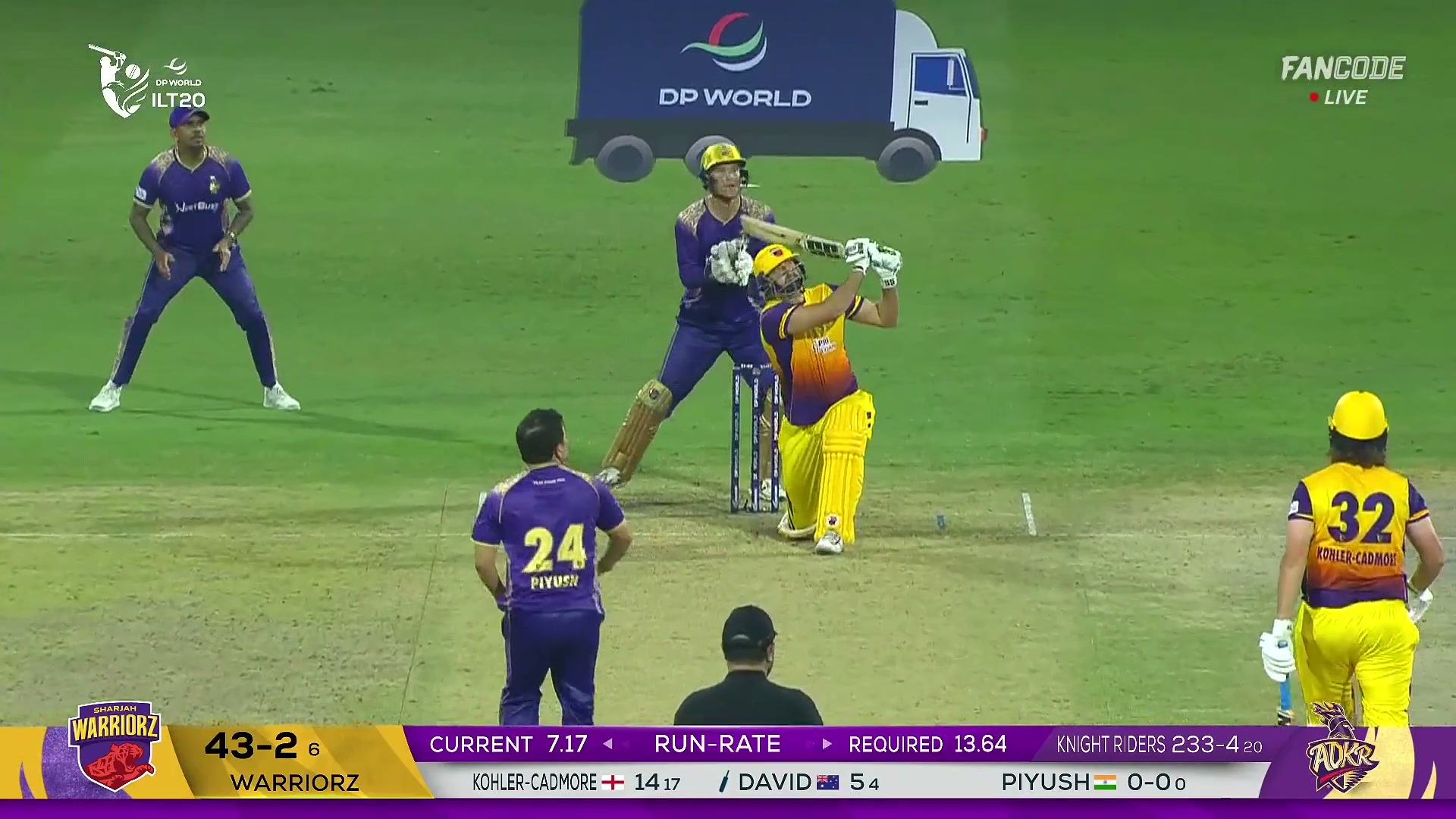 poster url for Six! Tim David Nails The Slog Sweep Off Piyush Chawla