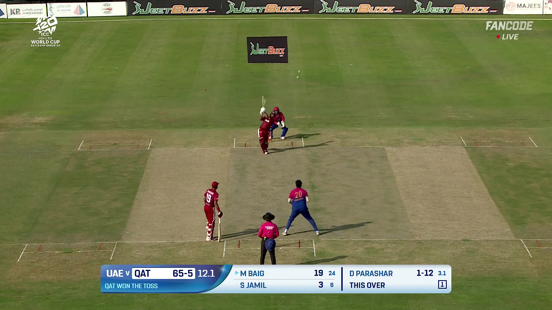 Six! Max Mirza Mohammed Baig Unleashes! Sends A Powerful Six Over Mid ...