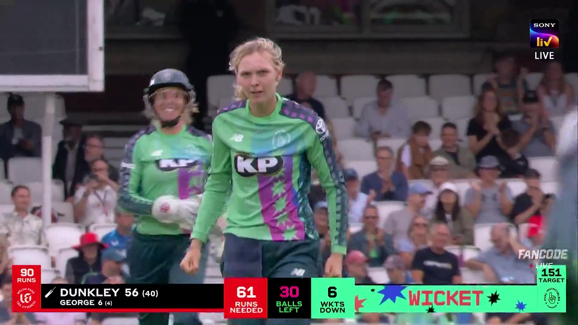 Wicket! Sophia Dunkley Hits It In The Air But Not Enough, Gets Caught ...
