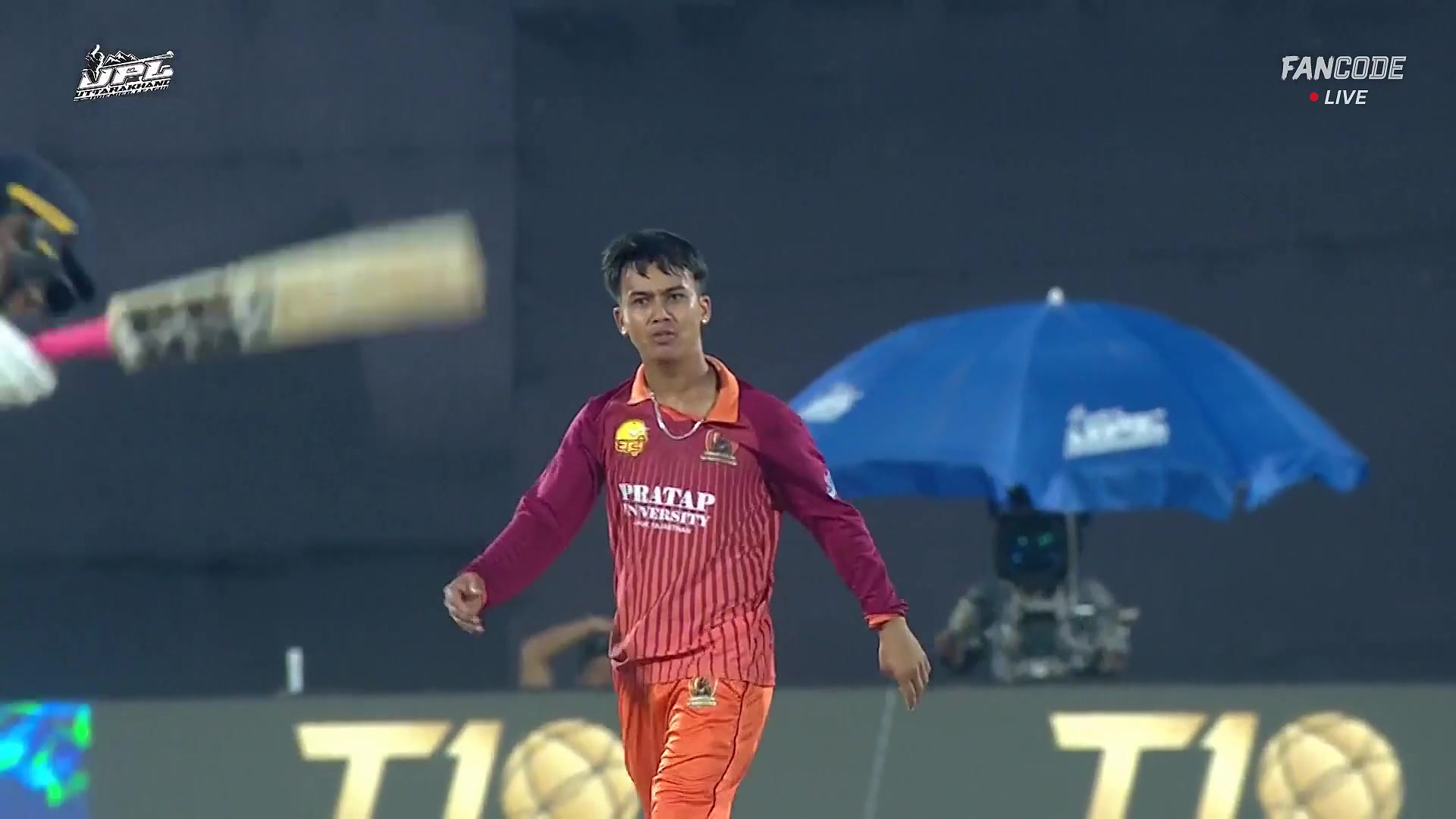 Wicket! Harsh Rana Takes A Sharp Catch On The Return