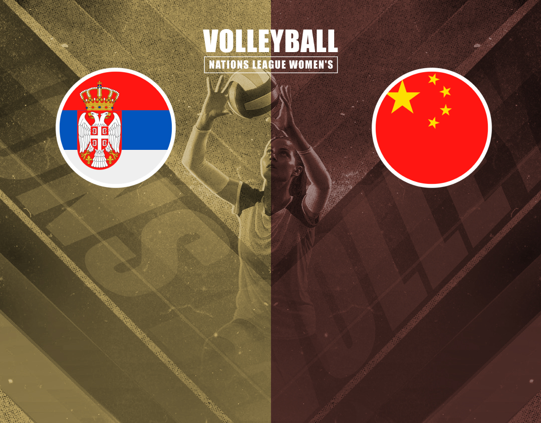 Match #23 of volleyball nations league women's banner