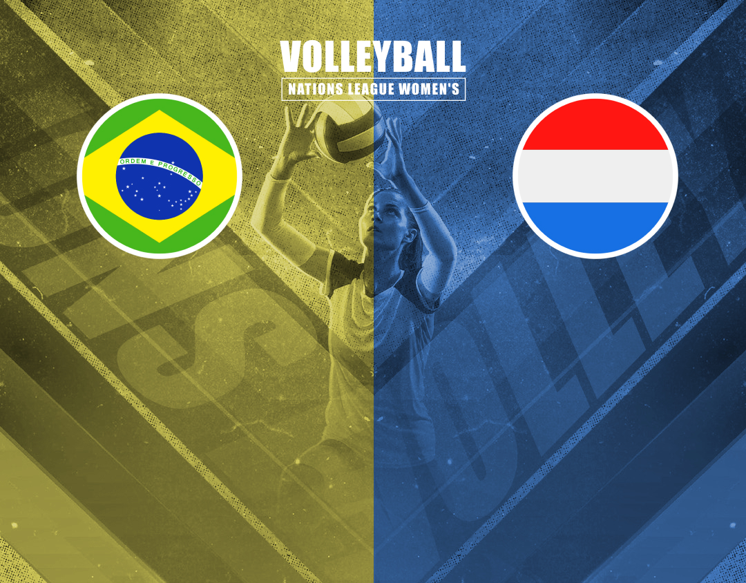 Match #43 of volleyball nations league women's banner