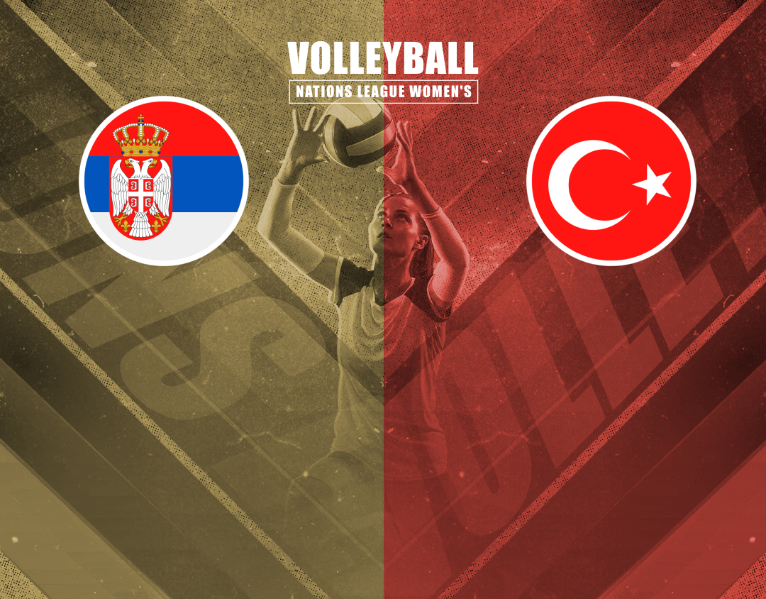 Match #46 of volleyball nations league women's banner