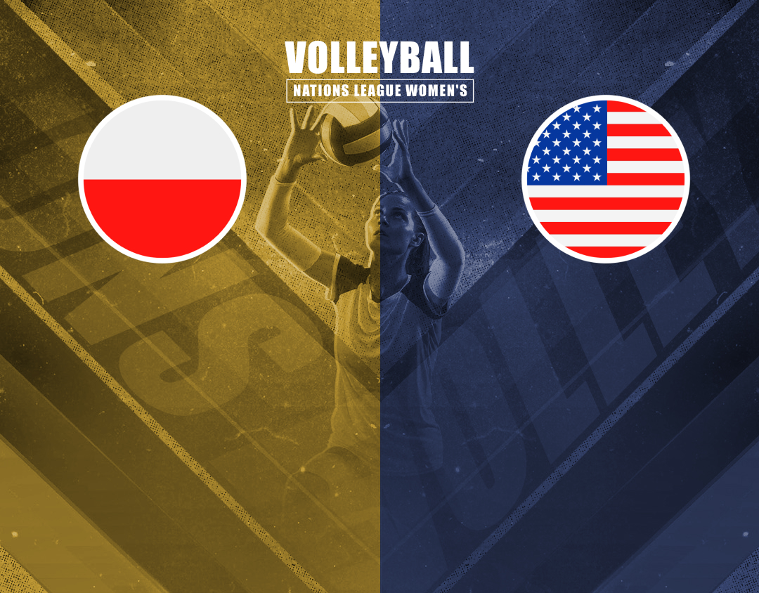 Match #57 of volleyball nations league women's banner