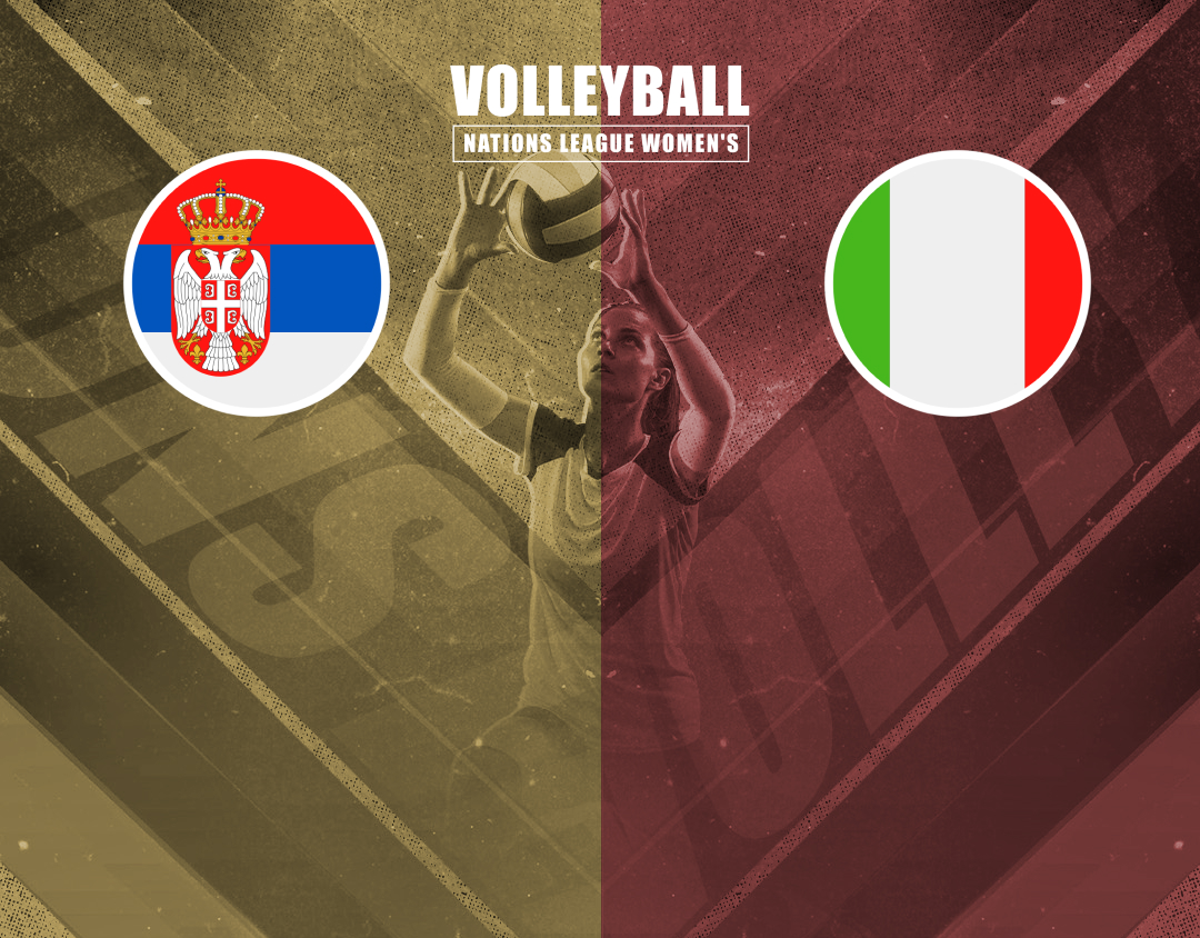 Match #93 of volleyball nations league women's banner