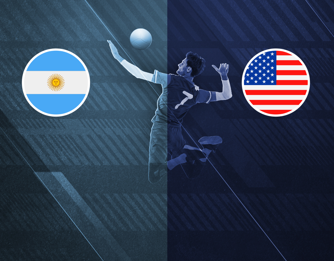 Match #42 of volleyball nations league men's banner