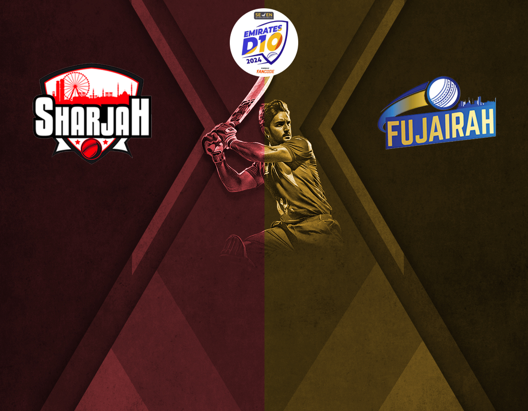 Match 4 of emirates d10 tournament, 2024: sharjah vs fujairah banner