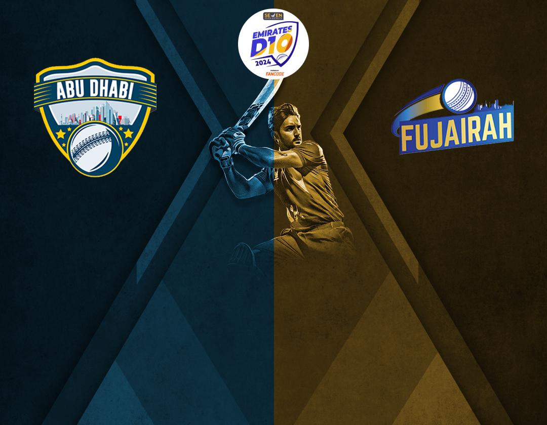 Match 10 of emirates d10 tournament, 2024: abu dhabi vs fujairah banner