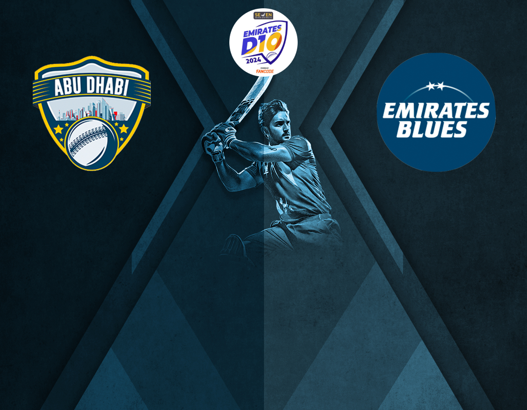 Match 30 of emirates d10 tournament, 2024: abu dhabi vs emirates blues banner