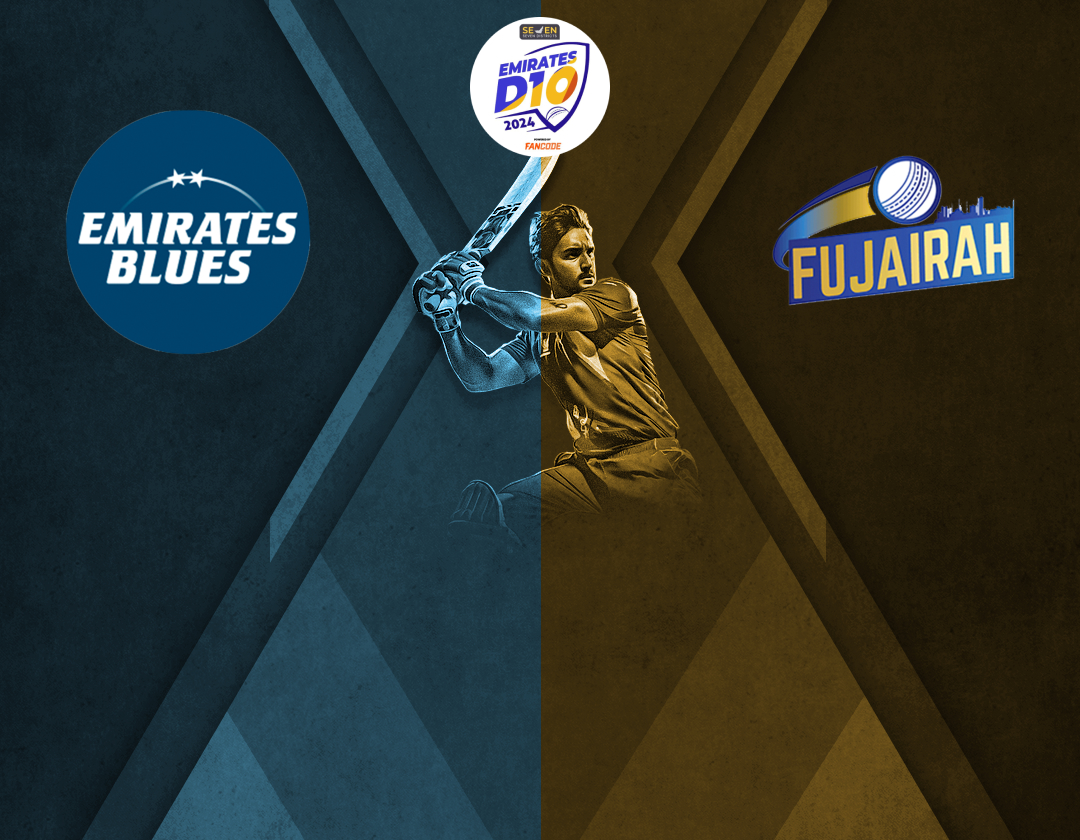 Match 37 of emirates d10 tournament, 2024: emirates blues vs fujairah banner