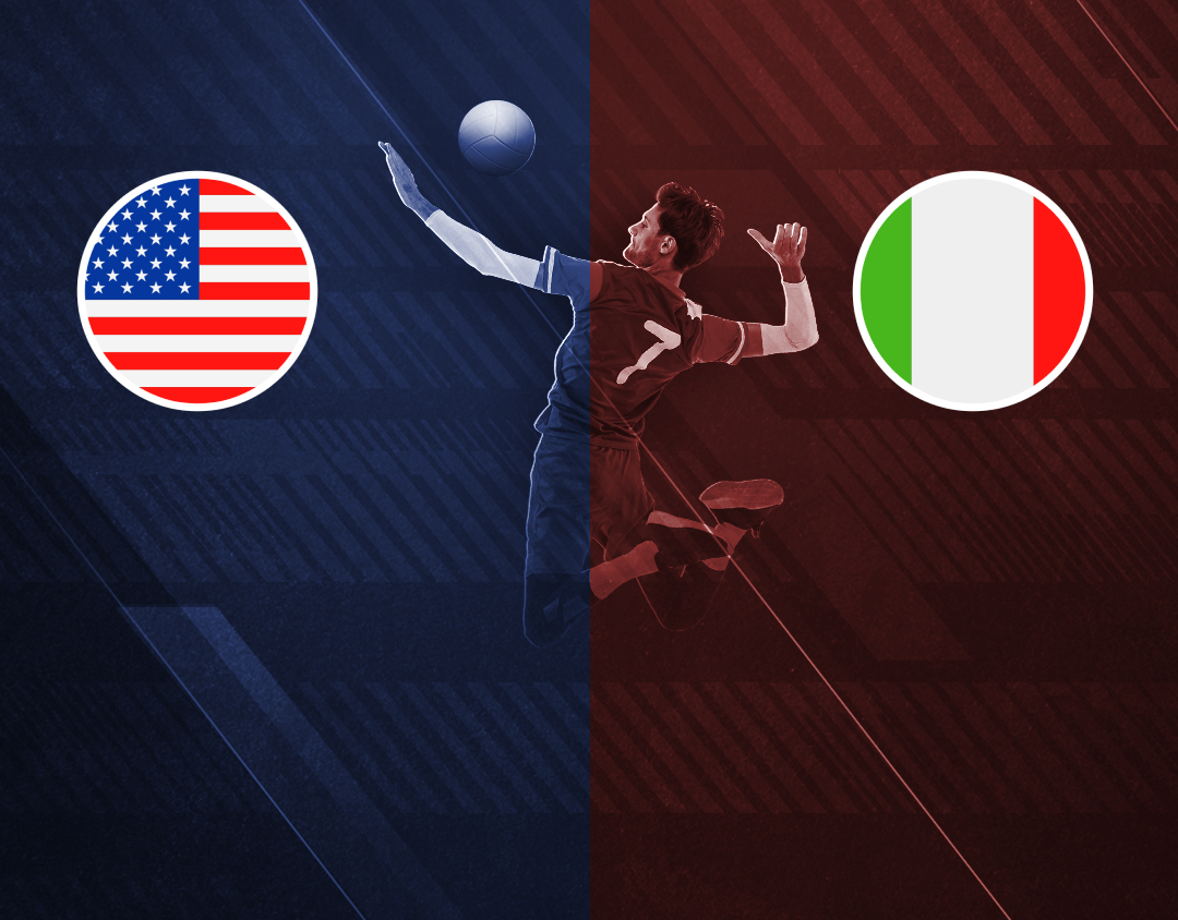 Match #52 of volleyball nations league men's banner