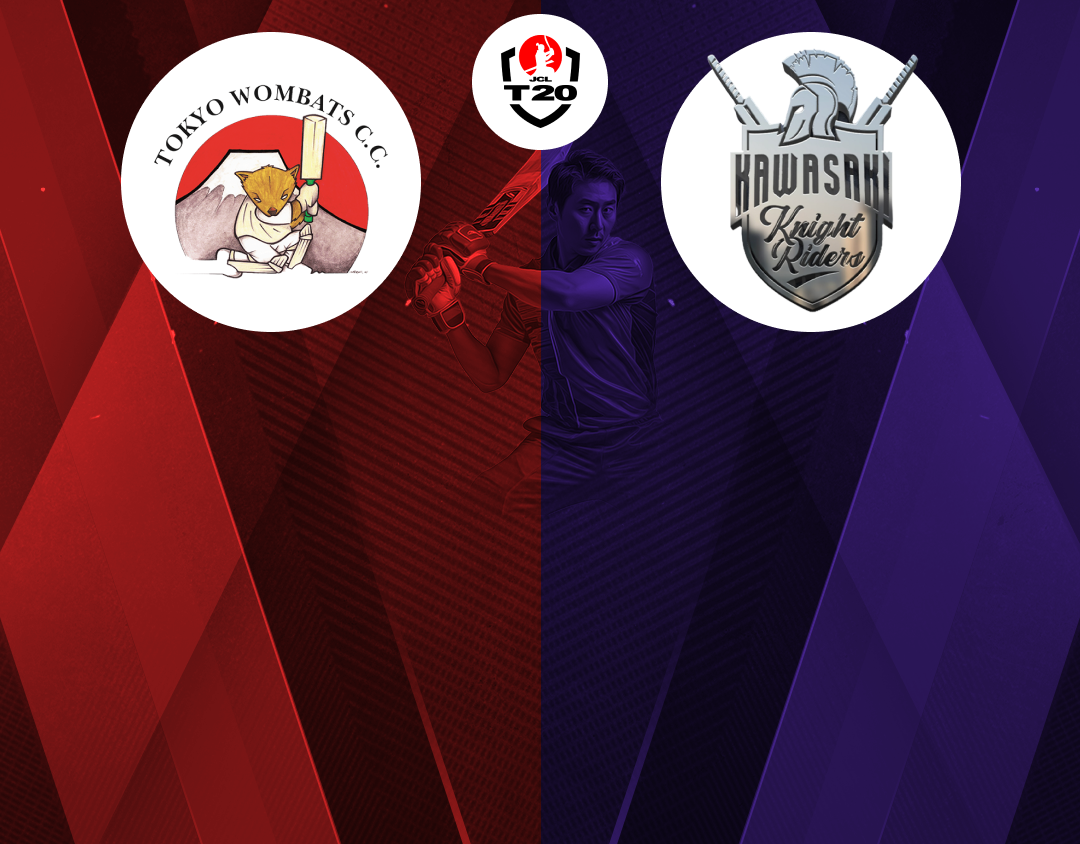 Match 9 of jcl t20, 2024: tokyo wombats vs kawasaki knight riders cc banner