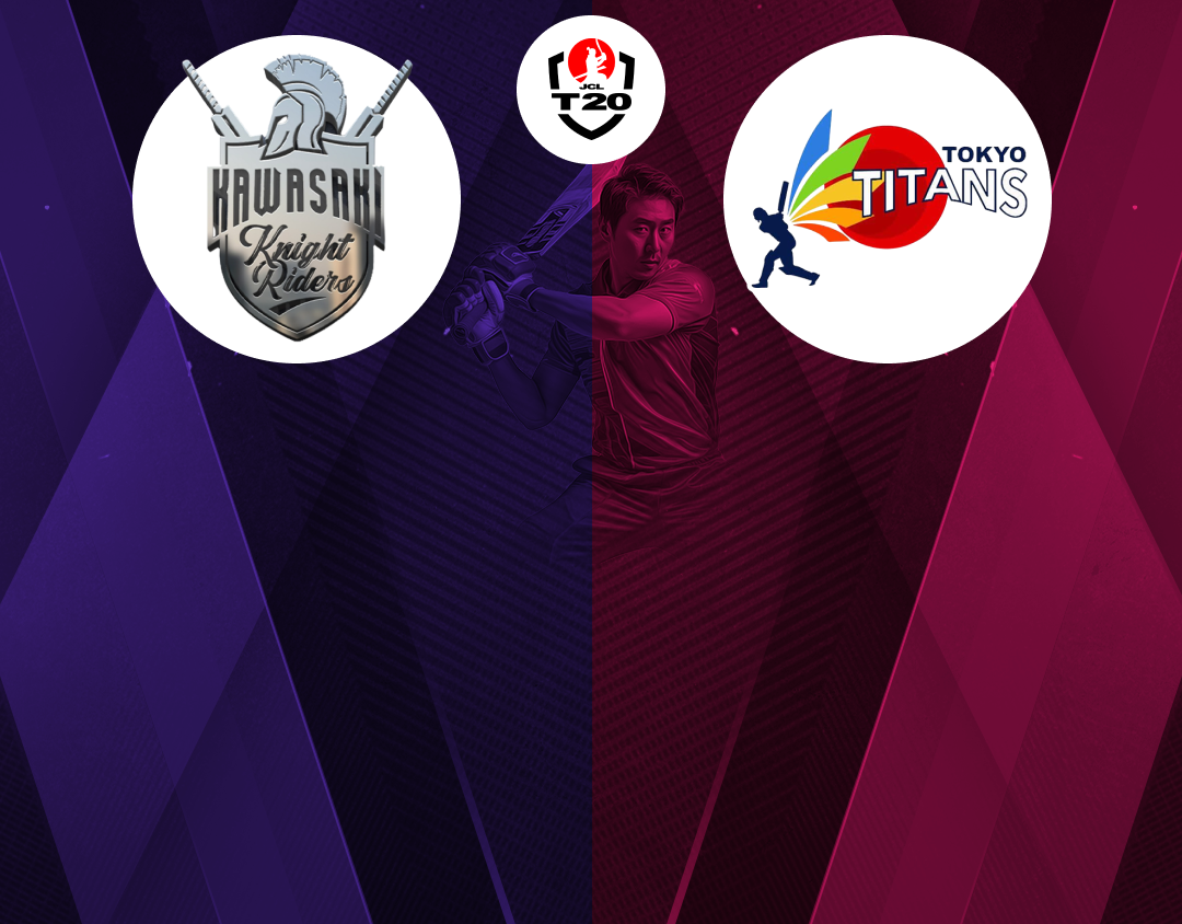 Match 12 of jcl t20, 2024: kawasaki knight riders cc vs tokyo titans banner