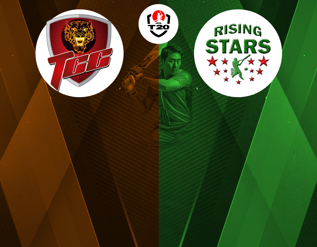 Match 21 of jcl t20, 2024: tigers cricket club vs rising stars banner