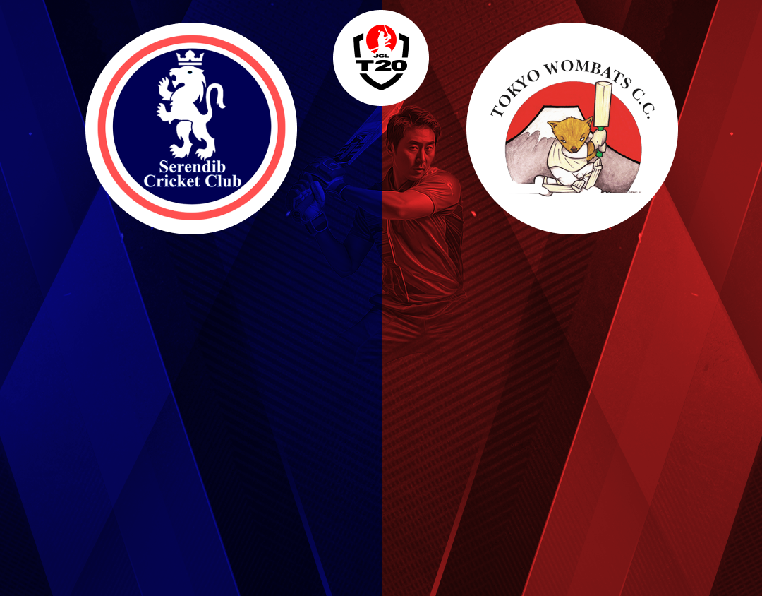 Match 22 of jcl t20, 2024: serendib club vs tokyo wombats banner