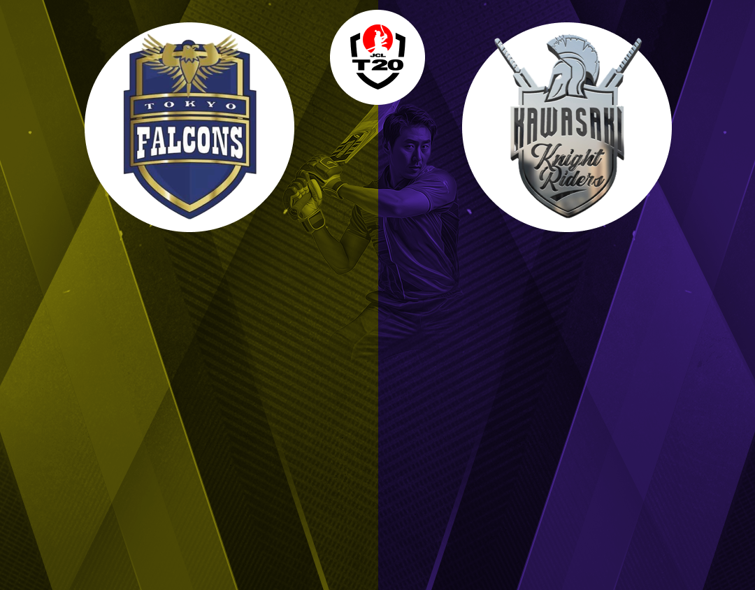 Match 23 of jcl t20, 2024: tokyo falcons vs kawasaki knight riders cc banner