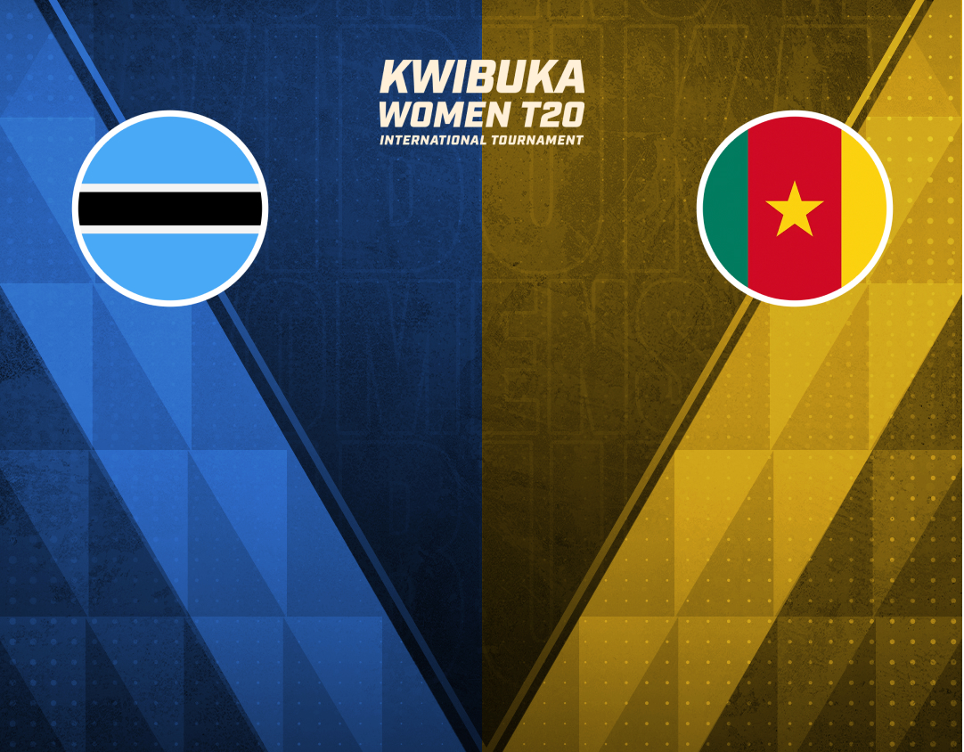 Match 6 of kwibuka women's t20i tournament, 2024: botswana women vs cameroon women banner