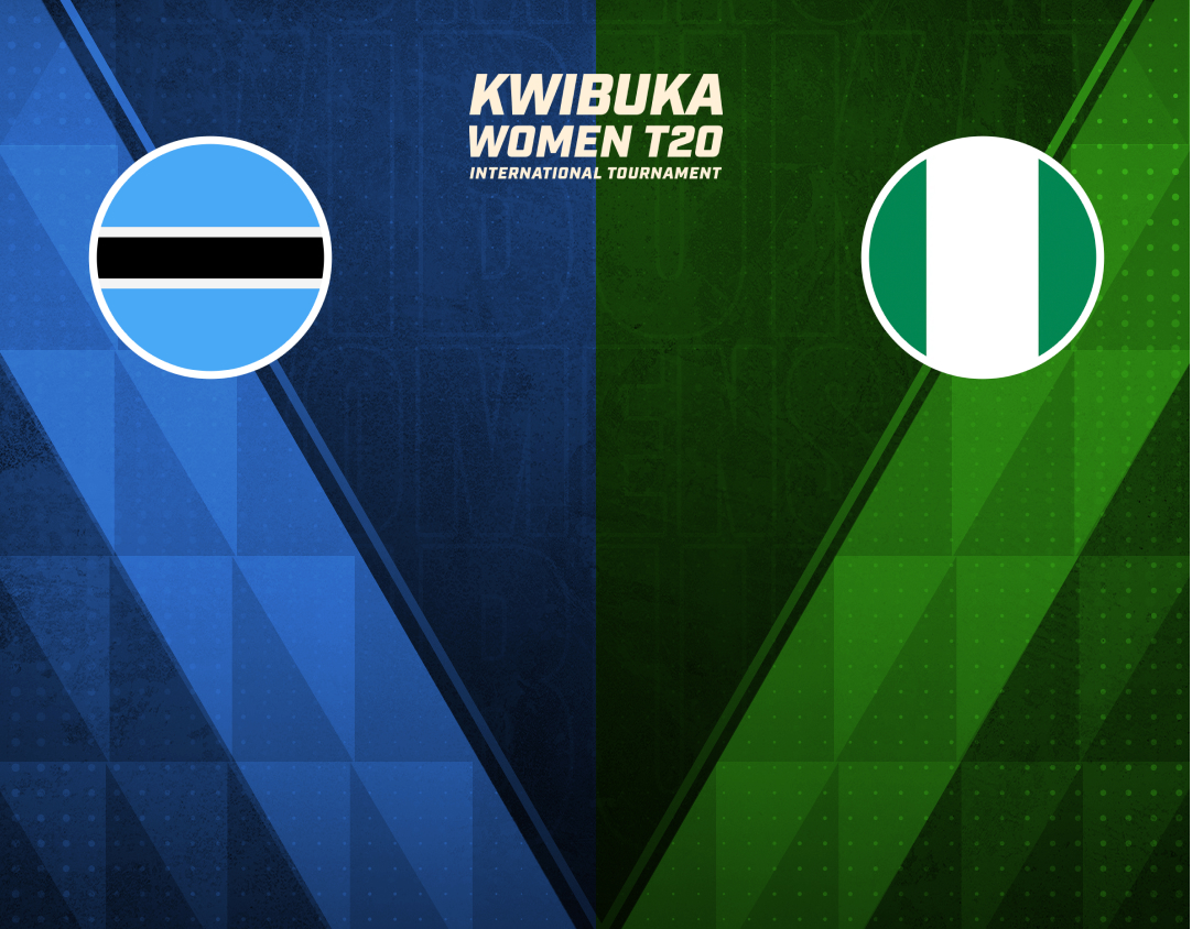 Match 15 of kwibuka women's t20i tournament, 2024: botswana women vs nigeria women banner