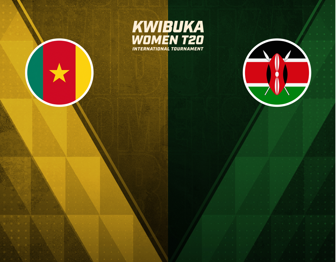 Match 21 of kwibuka women's t20i tournament, 2024: cameroon women vs kenya women banner