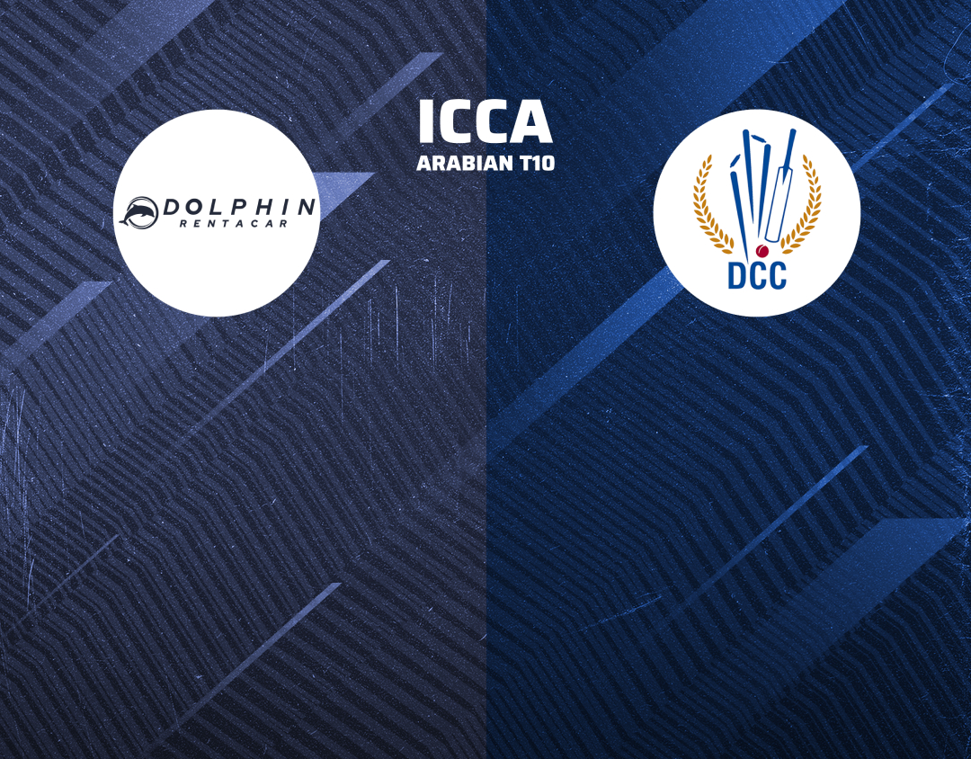 Match 1 of icca arabian t10, 2024: dolphin rent a car vs dcc starlets banner