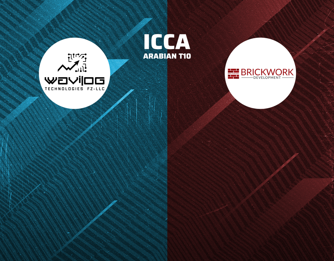 Match 57 of icca arabian t10, 2024: wavilog tech cc vs brickwork development banner