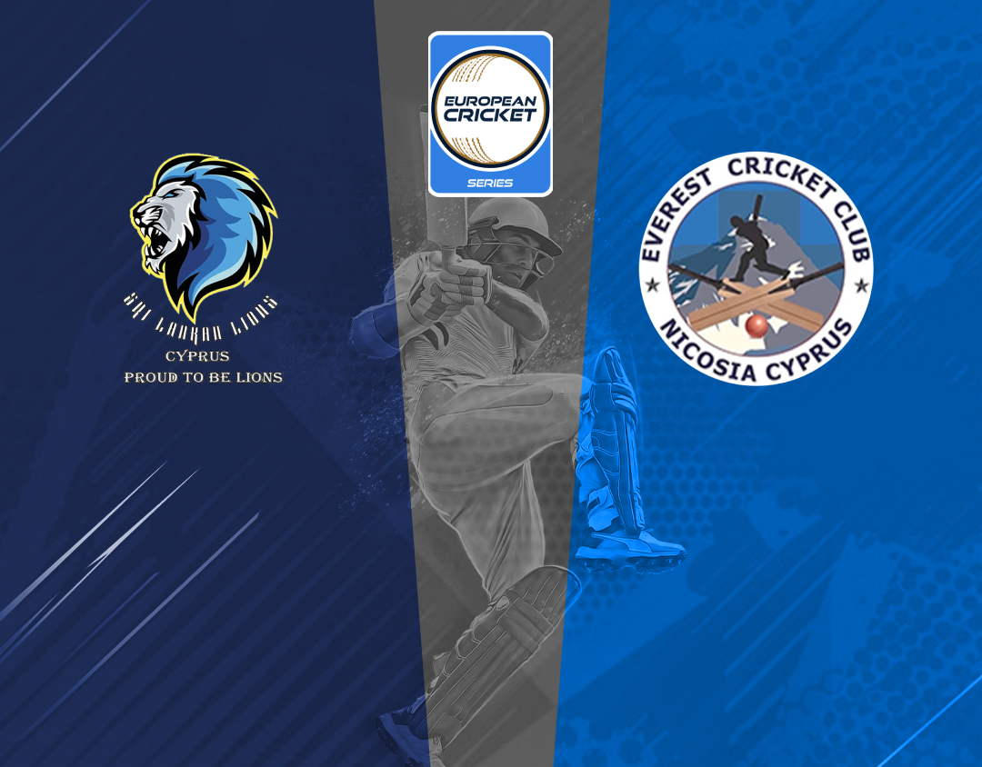 Match 3 of ecs cyprus, encore, 2024: sri lankan lions vs everest banner