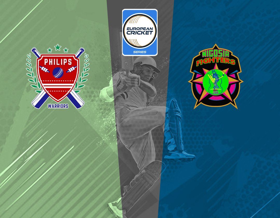 Match 10 of ecs cyprus, encore, 2024: philips warrior vs nicosia fighters banner