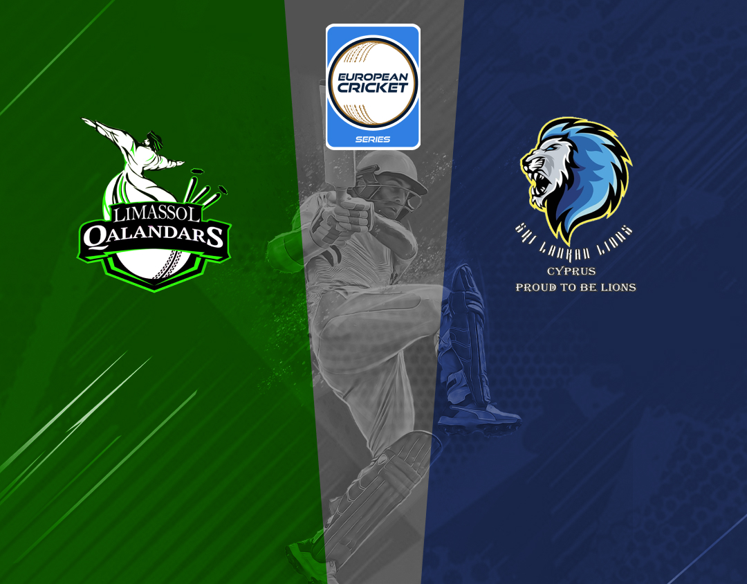 Match 31 of ecs cyprus, encore, 2024: limassol qalandars vs sri lankan lions banner