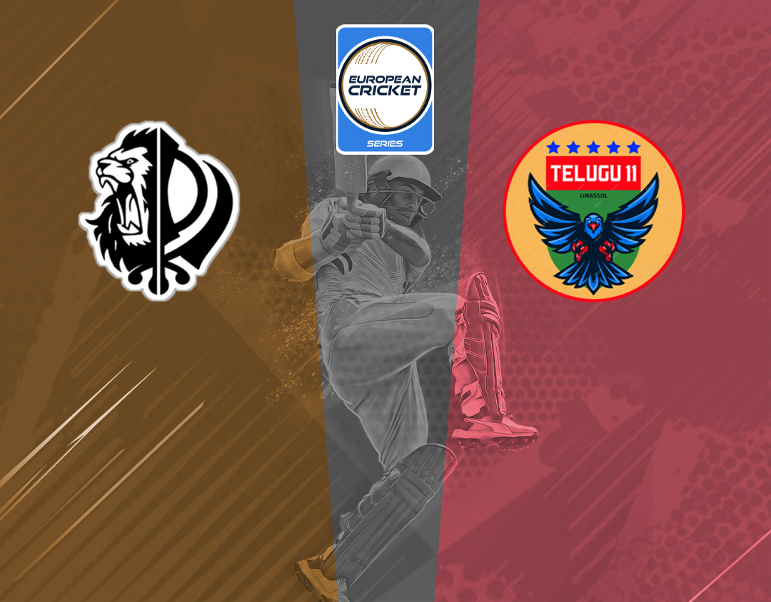 Match 34 of ecs cyprus, encore, 2024: sher-e-punjab vs telugu 11 banner