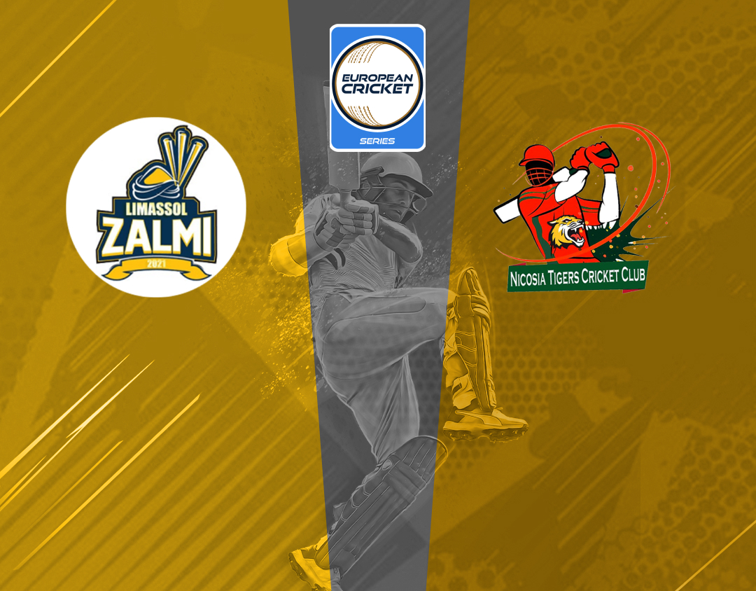 Match 40 of ecs cyprus, encore, 2024: limassol zalmi vs nicosia tigers banner