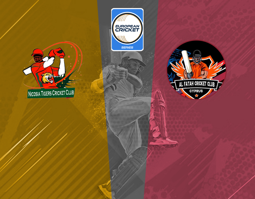 Match 43 of ecs cyprus, encore, 2024: nicosia tigers vs al fatah banner