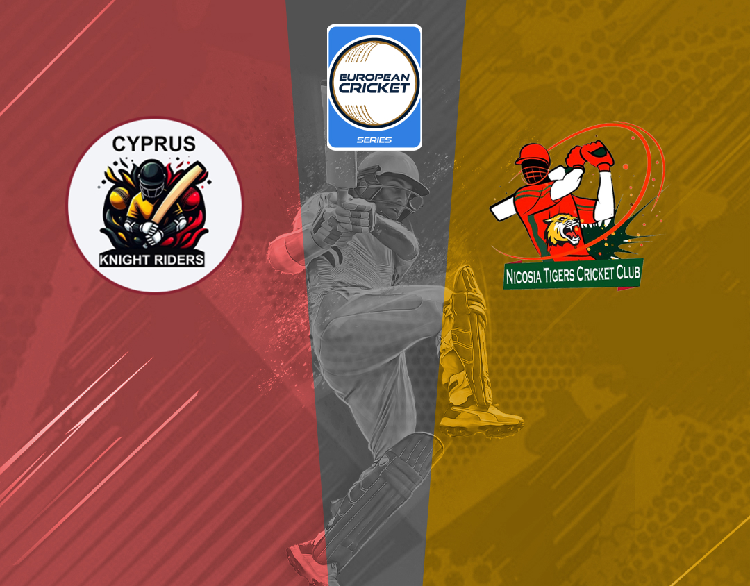 Match 47 of ecs cyprus, encore, 2024: cyprus knight riders vs nicosia tigers banner